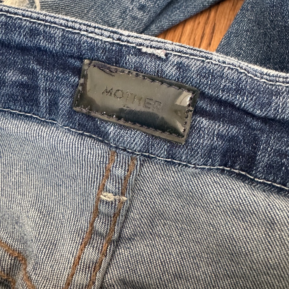 MOTHER The Looker Ankle Fray Jeans Furiously Happy Women's Size 27 2 - Picture 6 of 10